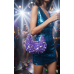 Evening Sparkle Hobo-Shaped Bag in Lilac Paillettes w/ Frame - Lilac - BG-8019LI